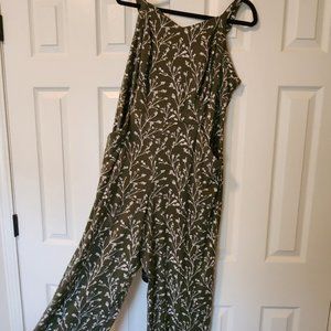 Green Floral Jumpsuit